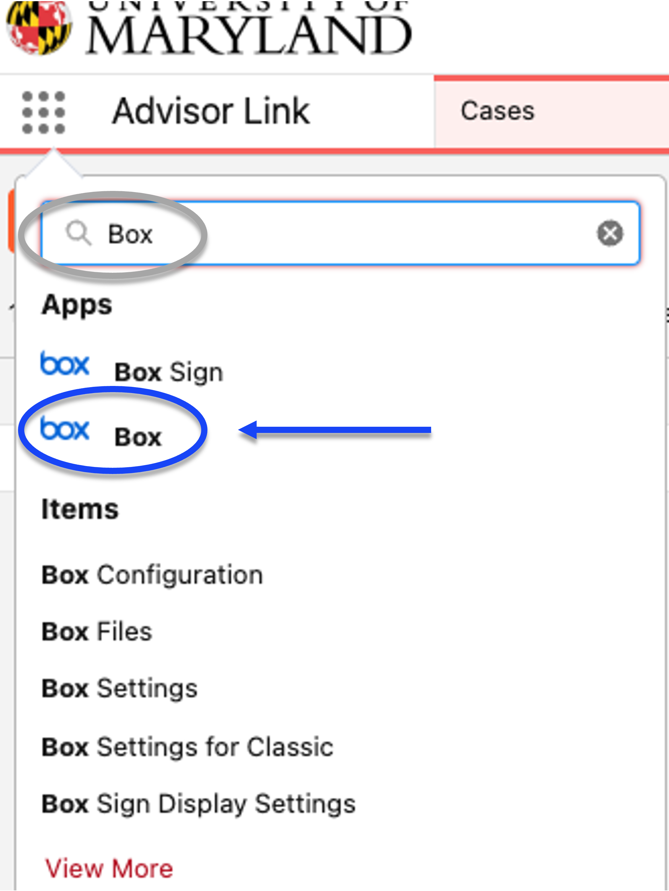 Search for the Box App