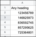 CSV example